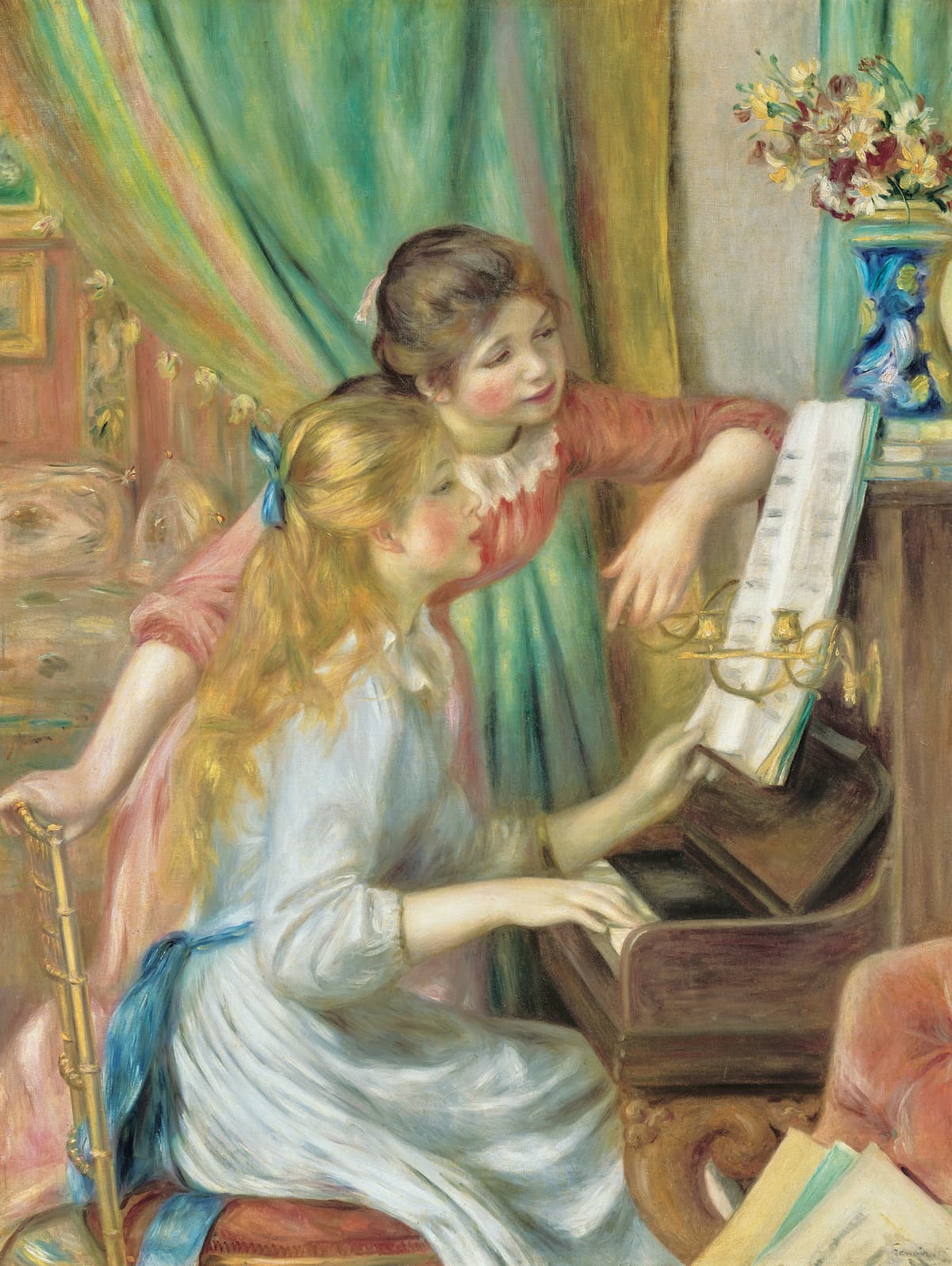 ピエール＝オーギュスト・ルノワール 《ピアノを弾く少女たち》 1892年 油彩／カンヴァス オルセー美術館、パリ © GrandPalaisRmn (musée d'Orsay) / Hervé Lewandowski / distributed by AMF
