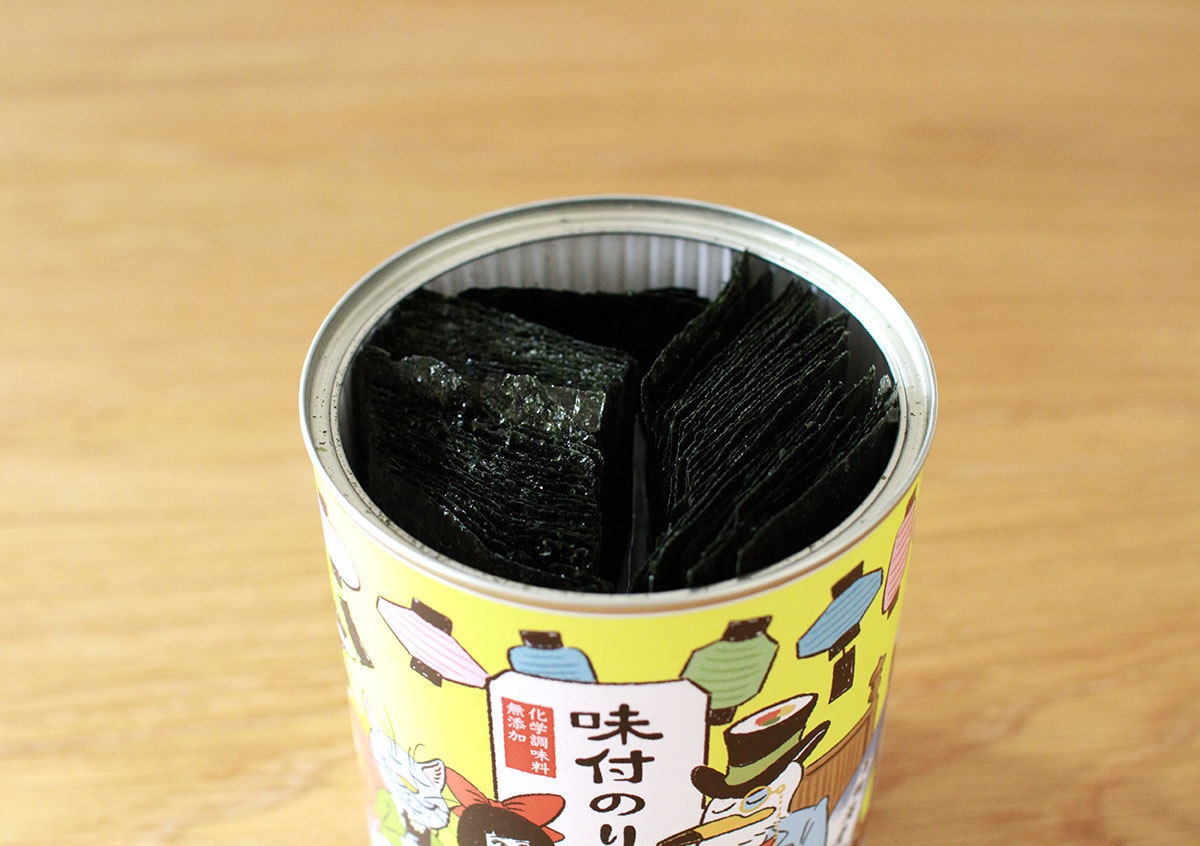 金子海苔店「特選味付のり」は、 厳選された上質の有明海産焼き海苔を化学調味料ではない調味料が使われており、安心して食べれる味つけに。