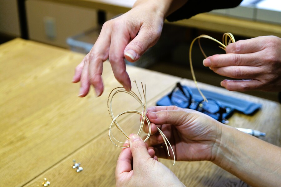 加賀水引 津田で参加したピアス作りの様子