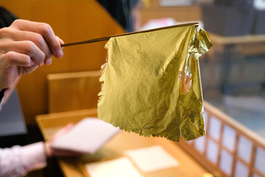 箔座で箔づくり体験!