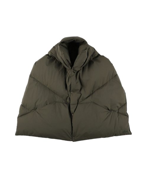 ダウンポンチョマフラー