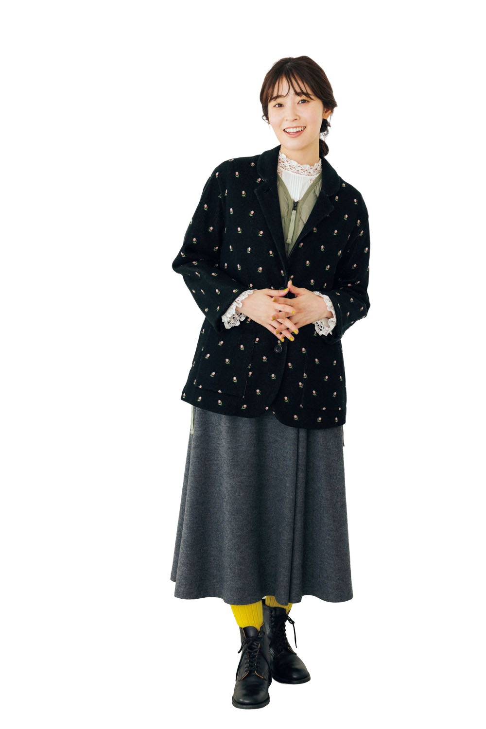 ジャケットのインナーにライトダウンを重ねるだけで本当に暖かい!