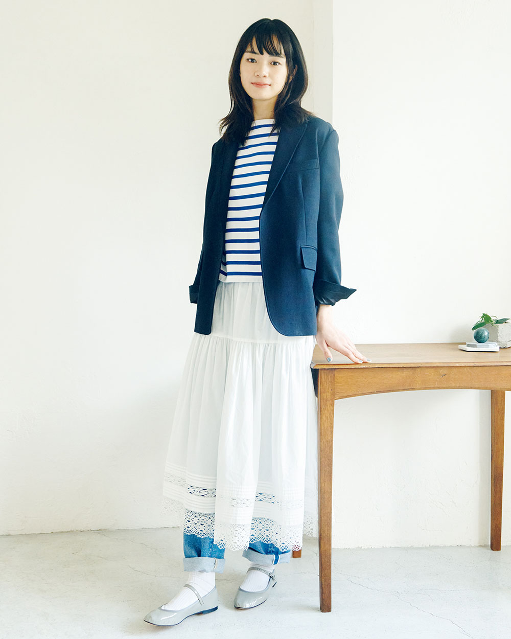 CATWORTHのストラップーシューズコーデ