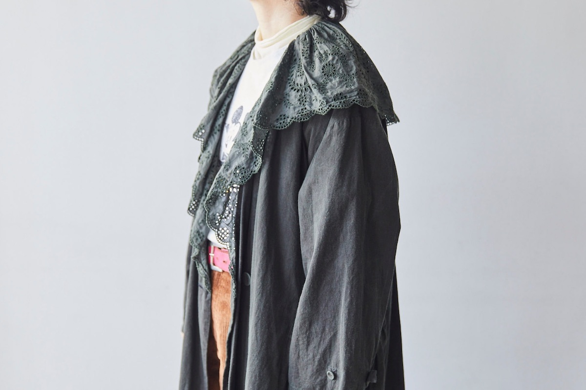 gasa レースカラーコート