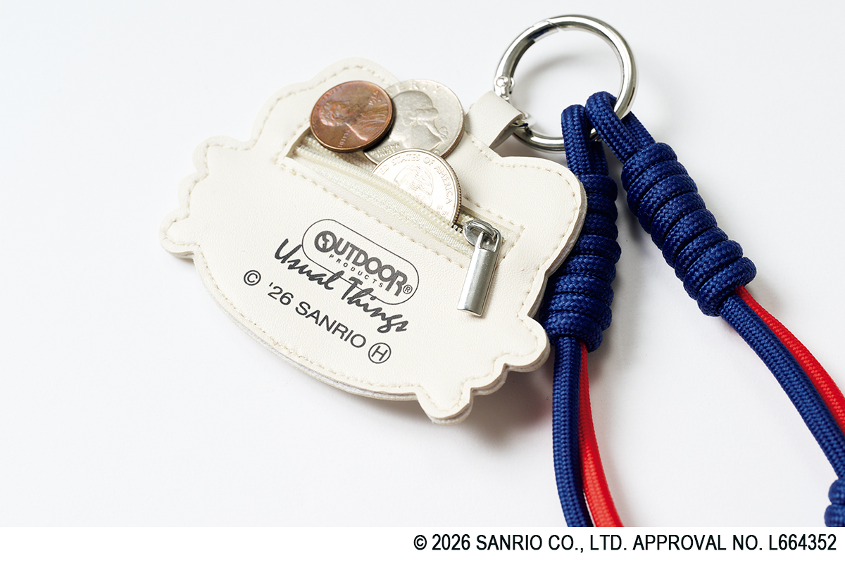 「ハローキティ」「アウトドアプロダクツ」ミニサイズがかわいい!顔形&バッグ形ポーチなチャームセットは、コイン入れにぴったり【リンネル付録】