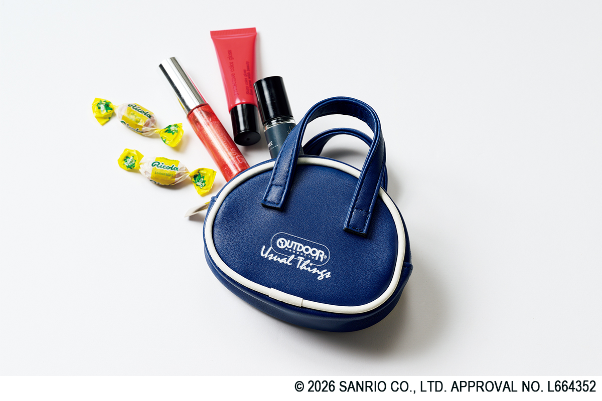 「ハローキティ」「アウトドアプロダクツ」ミニサイズがかわいい!顔形&バッグ形ポーチはコスメやお菓子入れに便利【リンネル2月号】