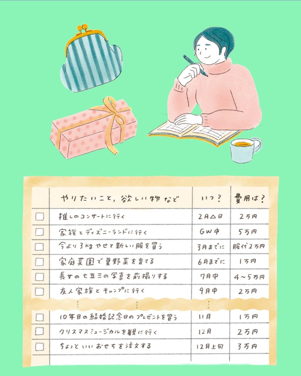 【2026年、貯め体質になるには?】書いてハッピーにお金が貯められる「叶えたいことリスト」の書き方とは?