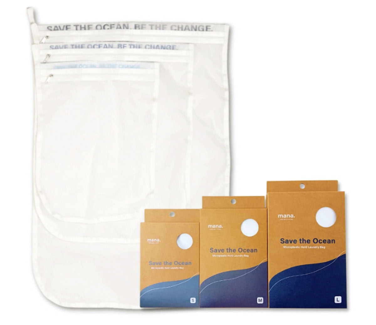 〈mana.〉の海を守る洗濯ネットは選べる3サイズ