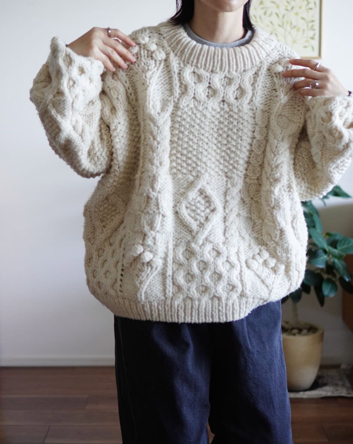 Todayfulで購入したざっくりニット