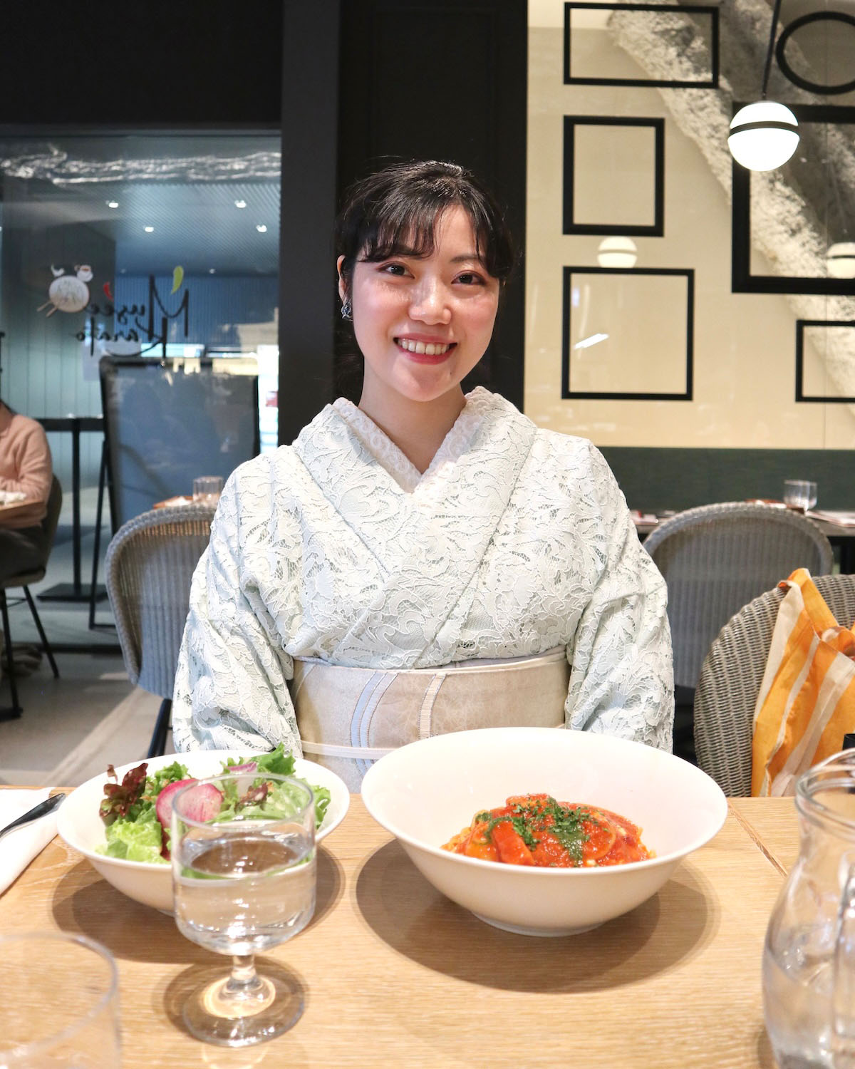 レースの着物でお出かけ