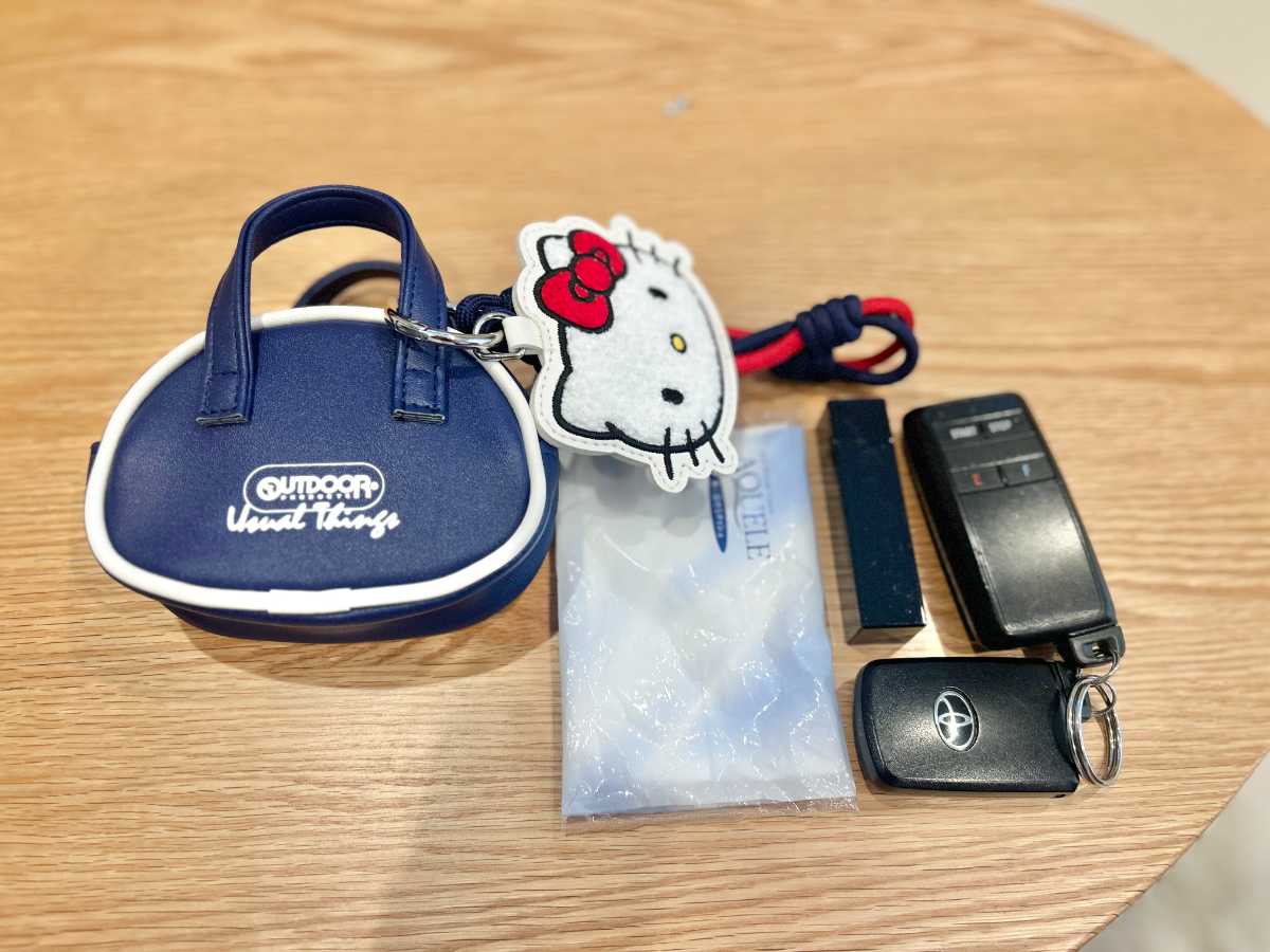 リンネル3月号付録 ハローキティ×アウトドアプロダクツ付録はポーチ2種を分けても使える