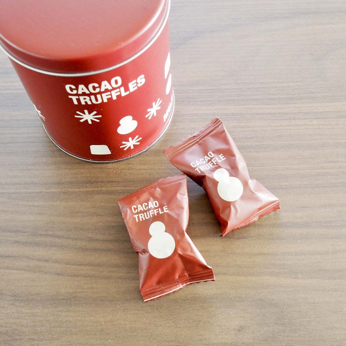 無印良品 ギフト缶 カカオトリュフ カカオニブ