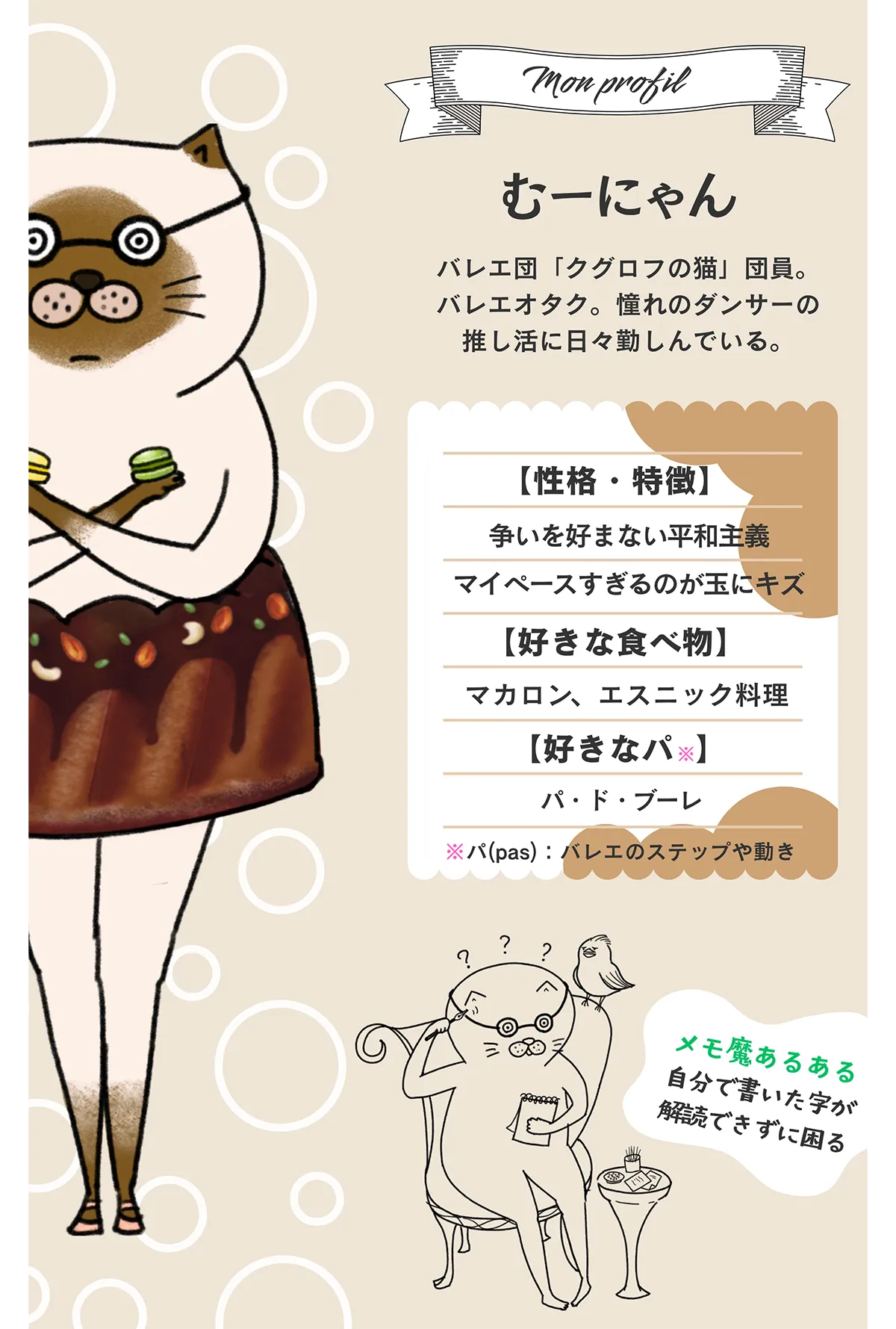 バレリーナの猫が主役の漫画『クグロフの猫』6話 推し活