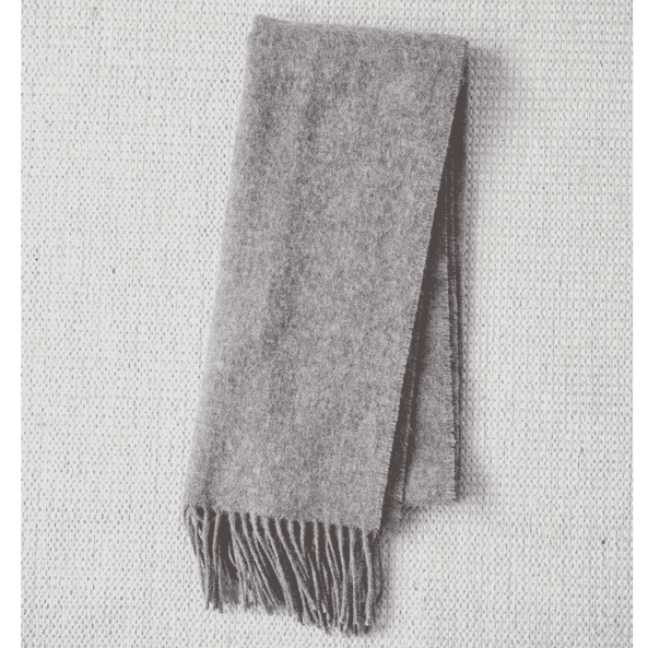 無印良品のふっくらウール マフラー(ダークモカブラウン)