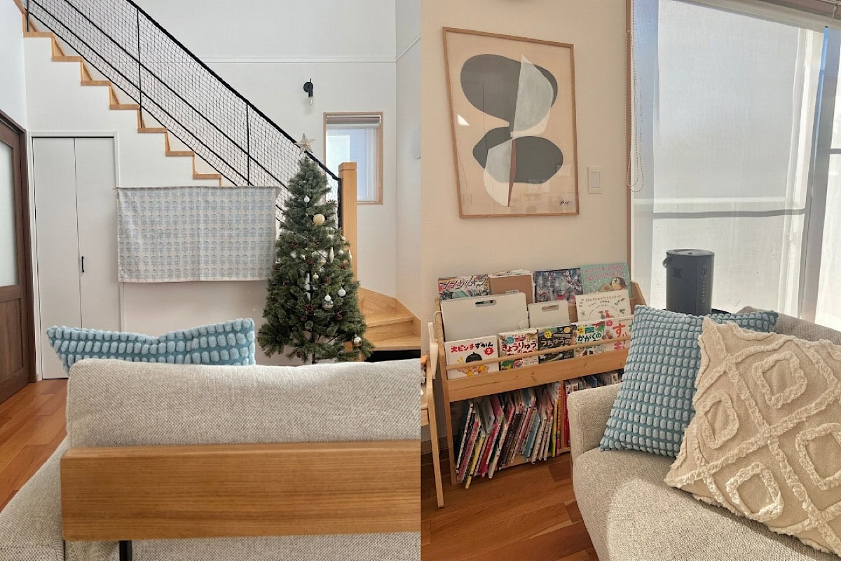 同じ色を取り入れることで、インテリアにまとまりが出やすくなる