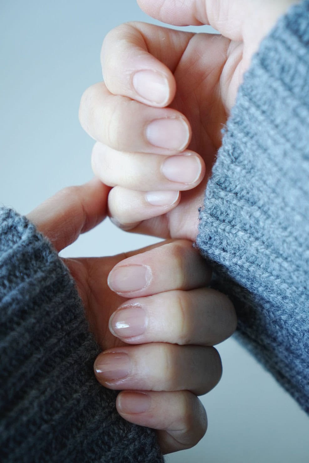 ネイルケア前後を比較