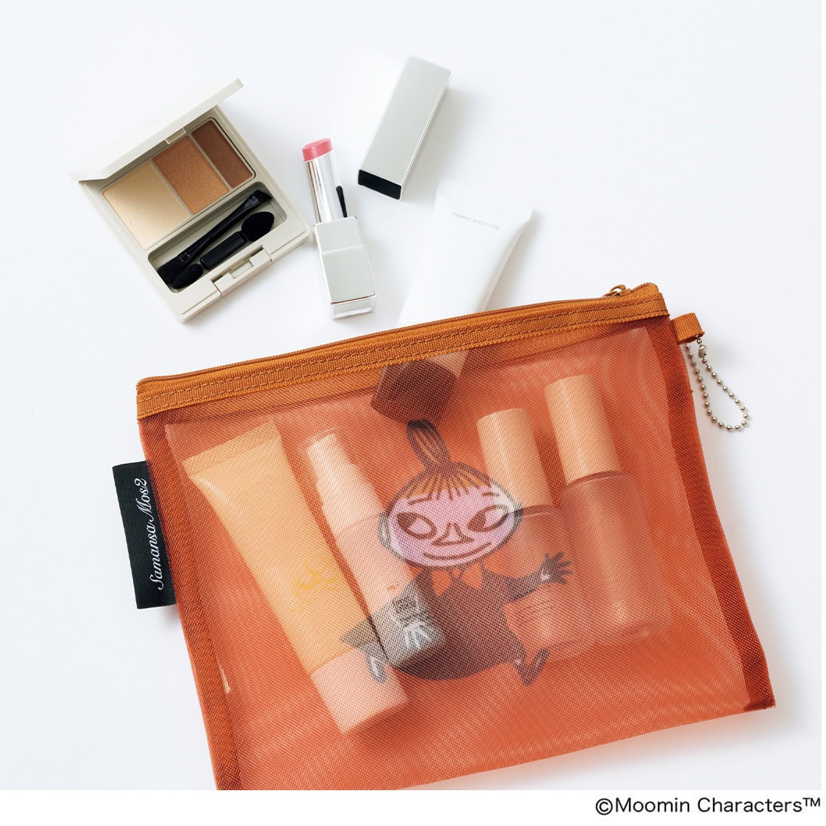 「ムーミン」「サマンサ モスモス」たためるボストンバッグとメッシュポーチ【リンネル4月号付録】中身が見えるメッシュポーチは細かいアイテムの整理にぴったり