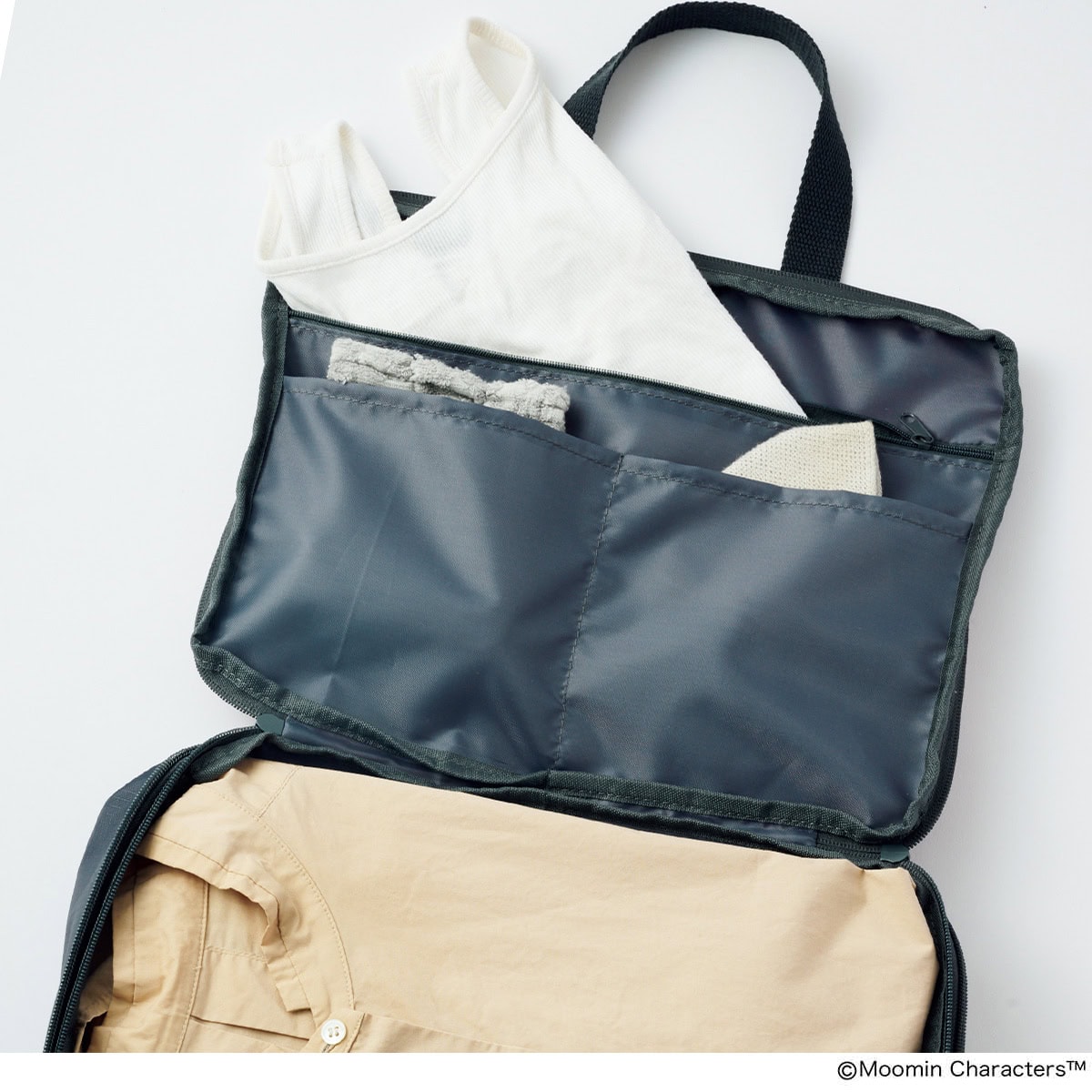 リンネル2026年4月号増刊付録「ムーミン」「サマンサ モスモス」閉めるだけでスリムになる衣類圧縮ケース バッグインバッグとしてデイリーにも活躍