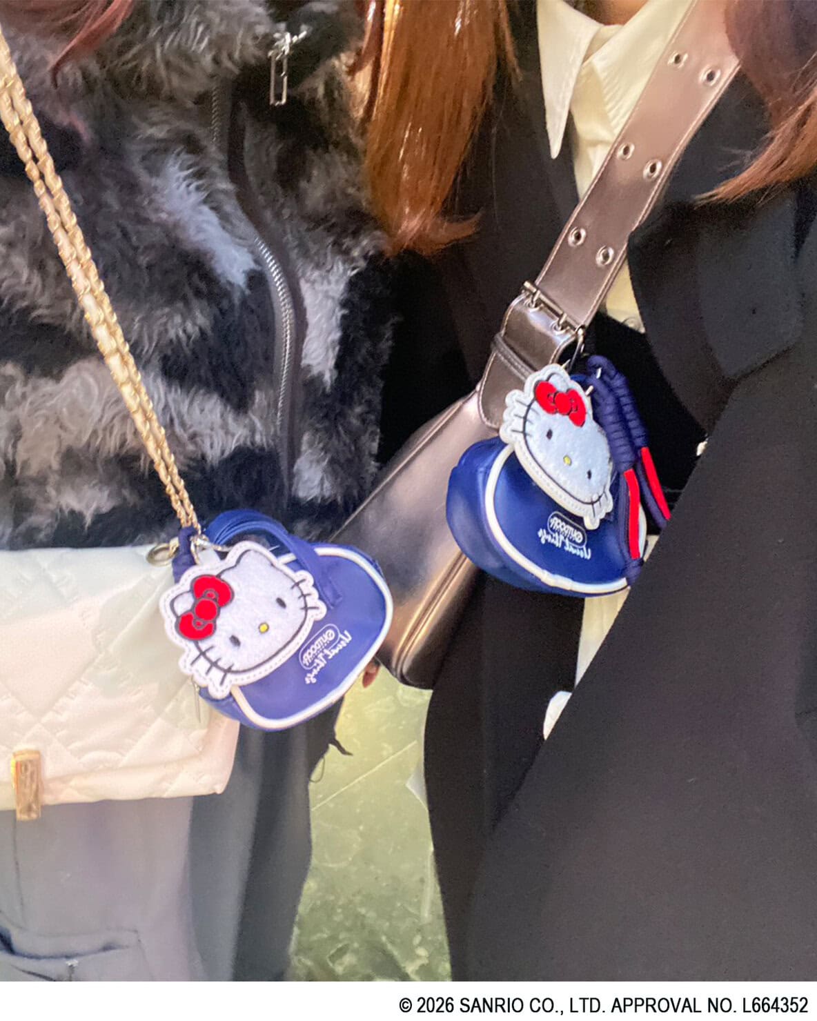 【リンネル付録】「ハローキティ」×「アウトドアプロダクツ」ミニサイズがかわいい!顔形&バッグ形ポーチなチャームセット編集Yは、友人とおそろいに