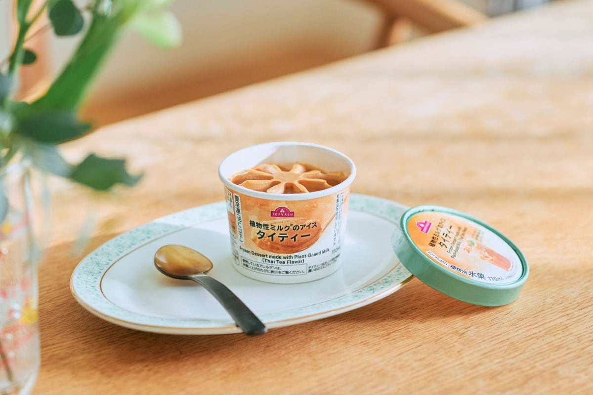 イオントップバリュ限定の植物性ミルクのアイスのタイティー