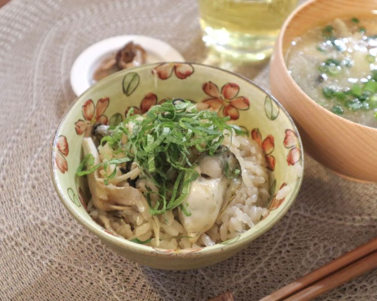 牡蠣と生姜の炊き込みご飯