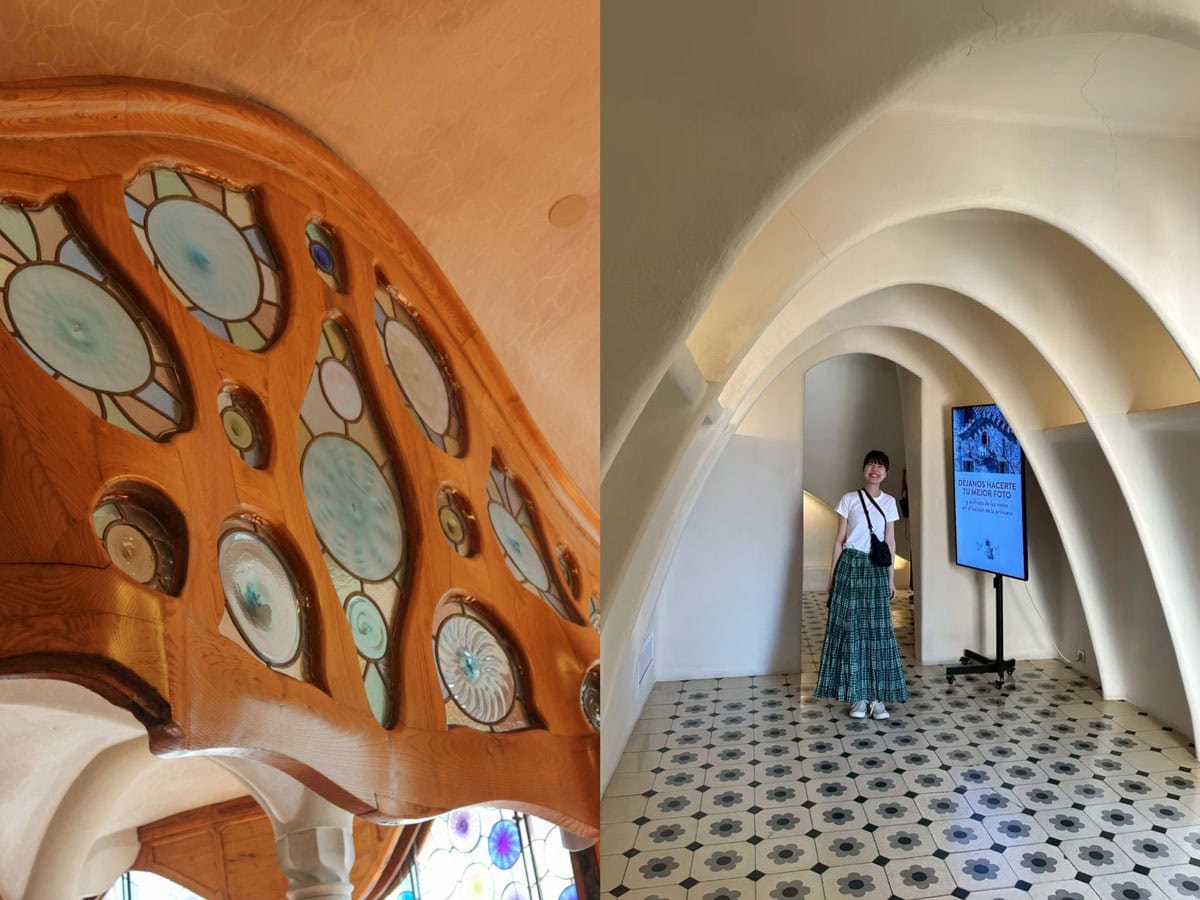 天井のゆるやかな曲線や、ドアと壁のつなぎ目、階段まわりの細かな形。