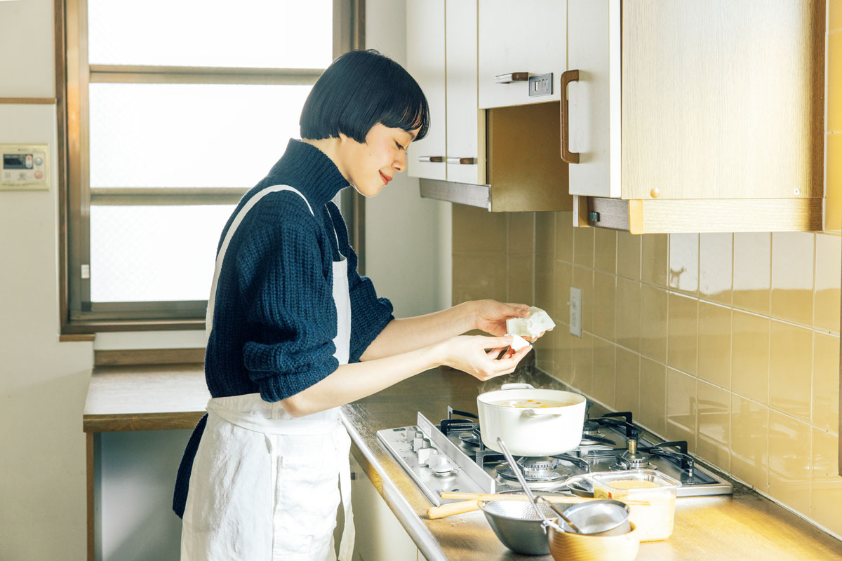 モデルKanocoさんの新年の抱負のひとつは、息子に料理の楽しさを伝えること