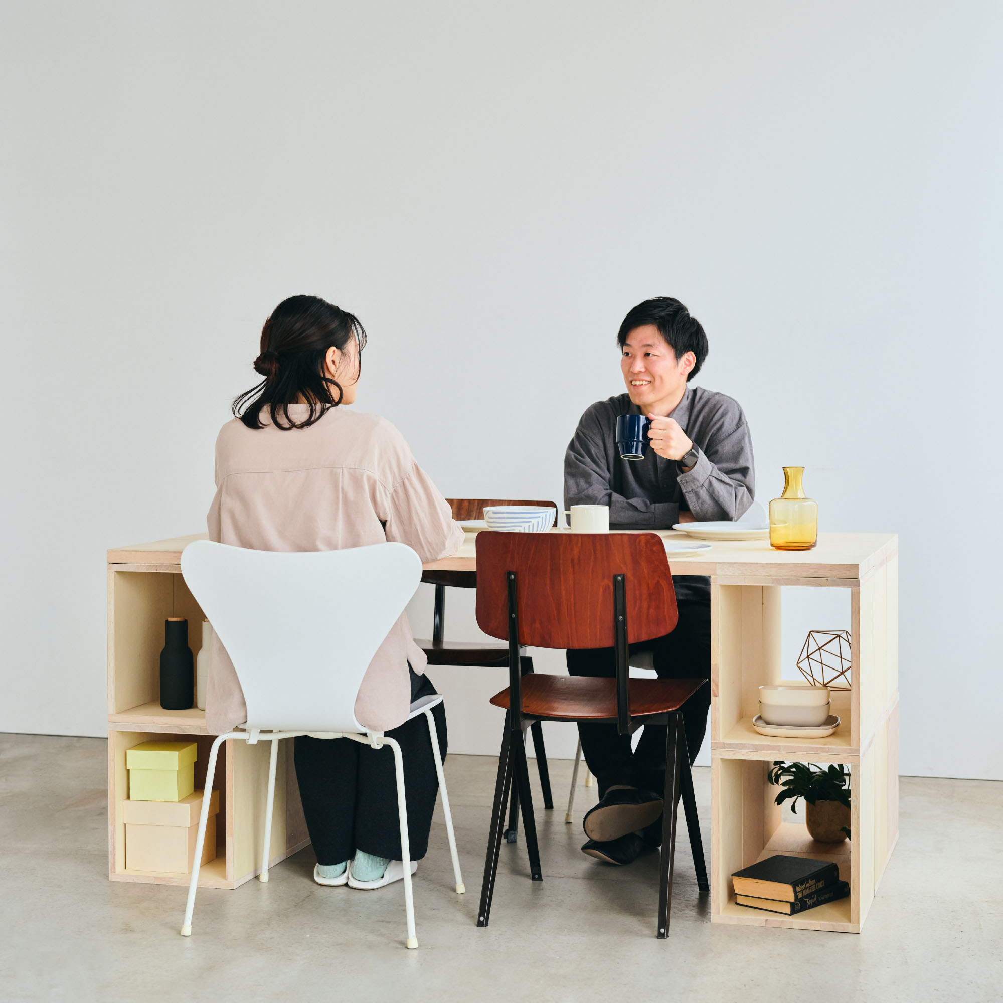 つみハコ 積み木のようなモジュール家具