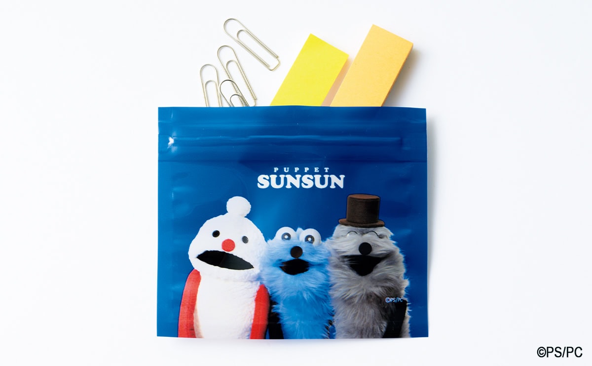 リンネル付録【パペットスンスン】「かわいくて便利な缶ケース入りミニ文具セット」 ジッパーケース(3/19発売リンネル2026年5月号)