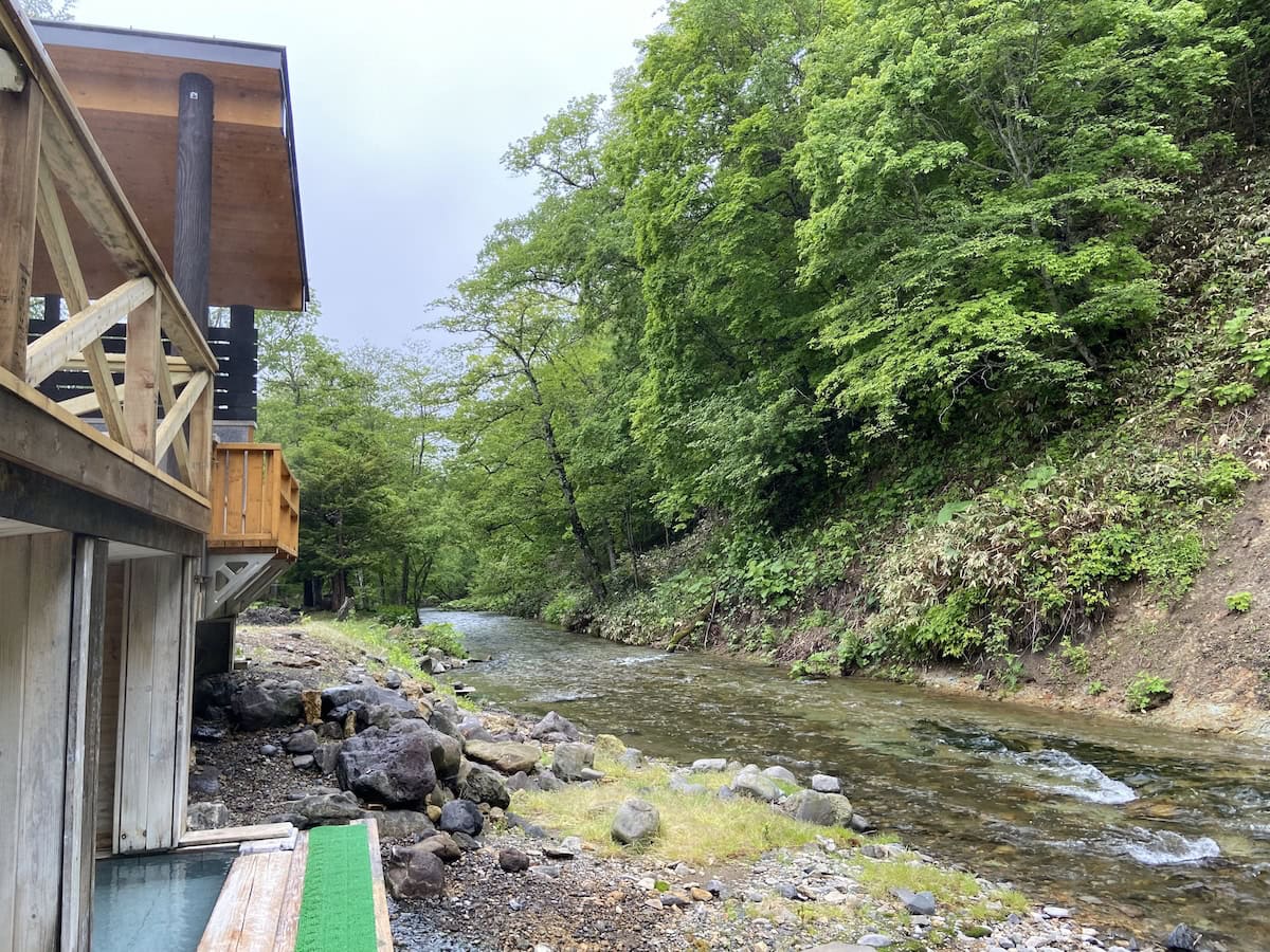 北海道中標津町 養老牛温泉の「温泉の素 湯宿だいいち」露天風呂