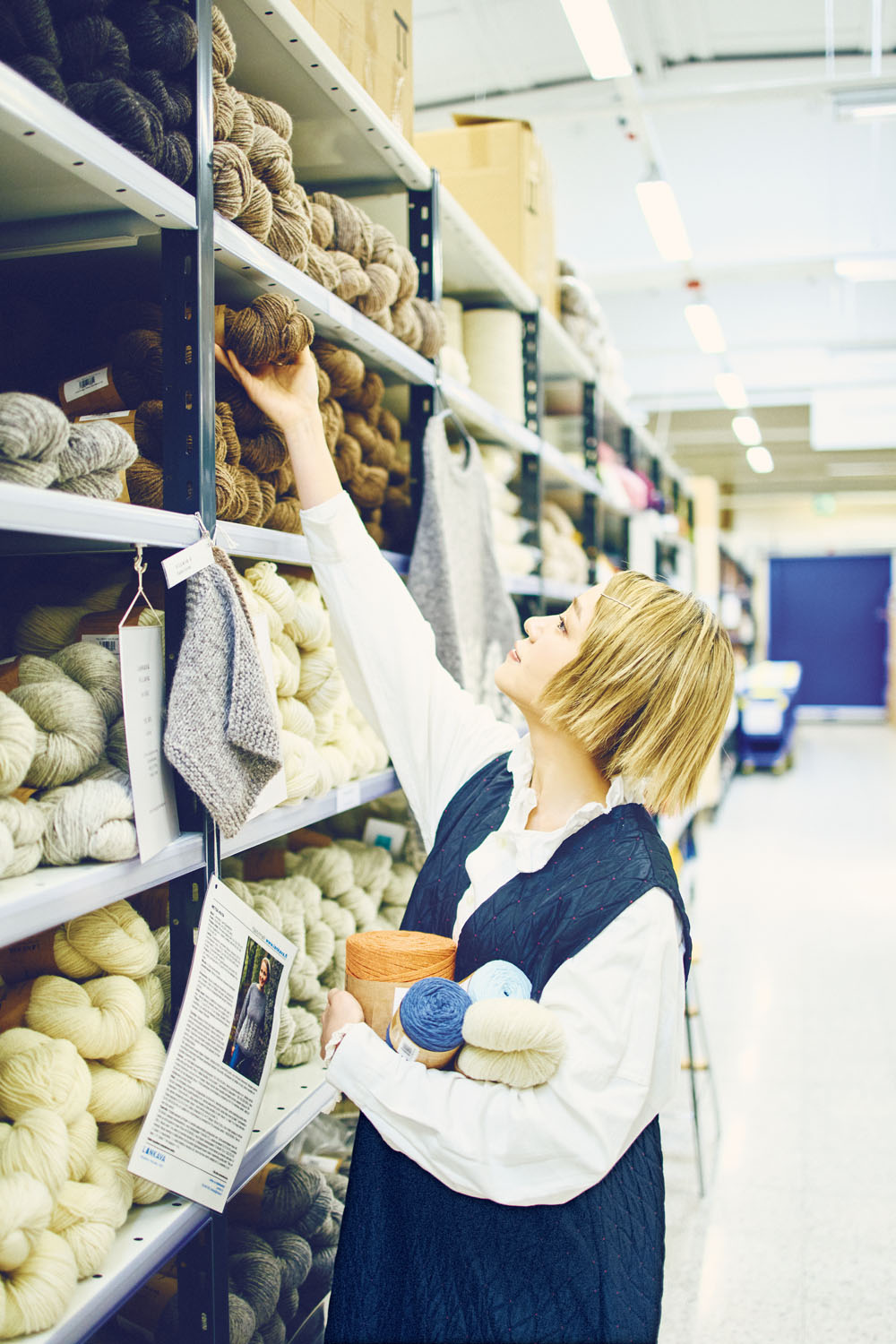 1925年創業の老舗リサイクル糸メーカーLANKAVAへ訪れた奈緒さん