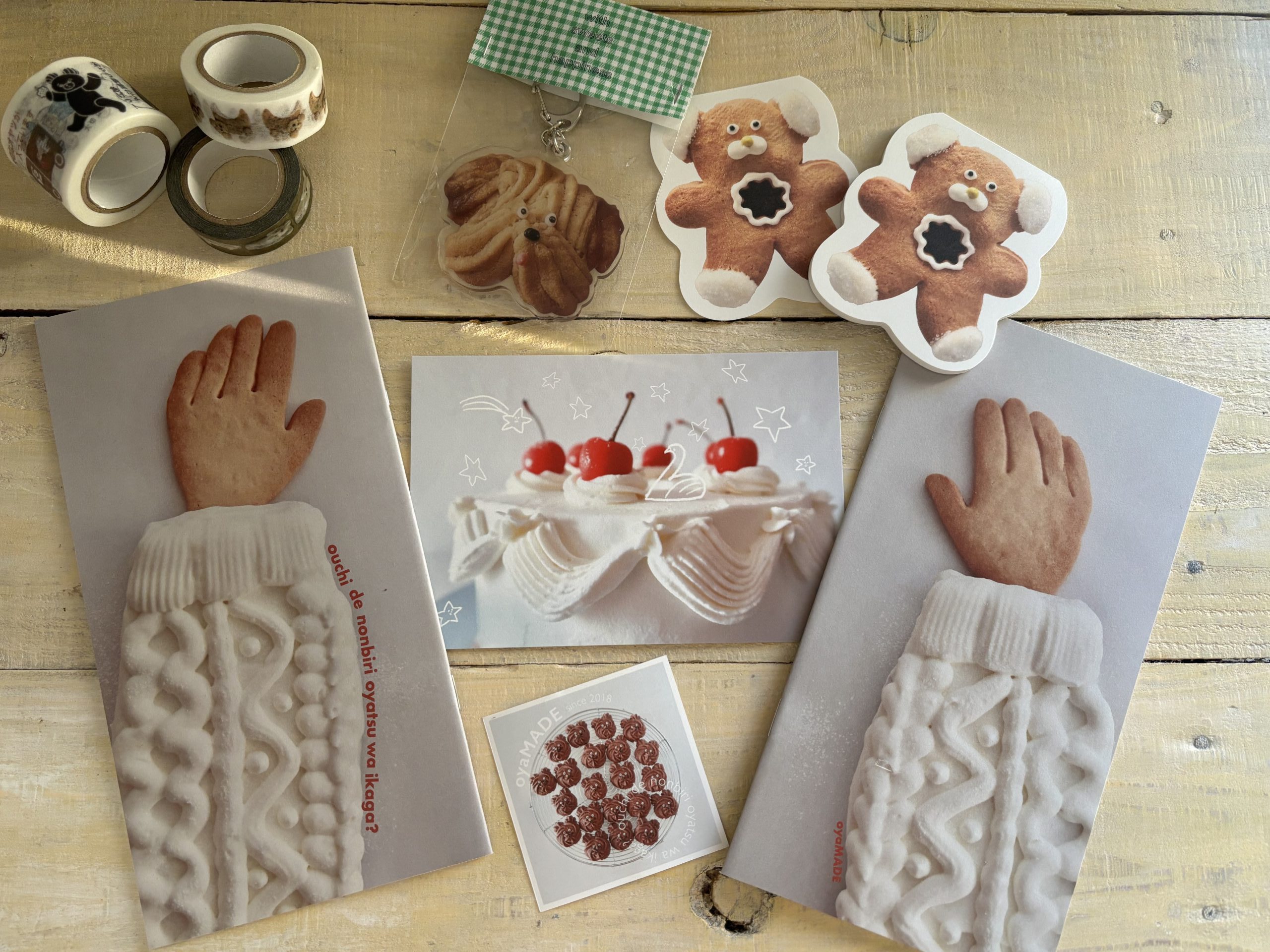 紙博 in 神戸で購入したoyamadeさんのマスキングテープ、メモ帳、ノート、ポストカードなど