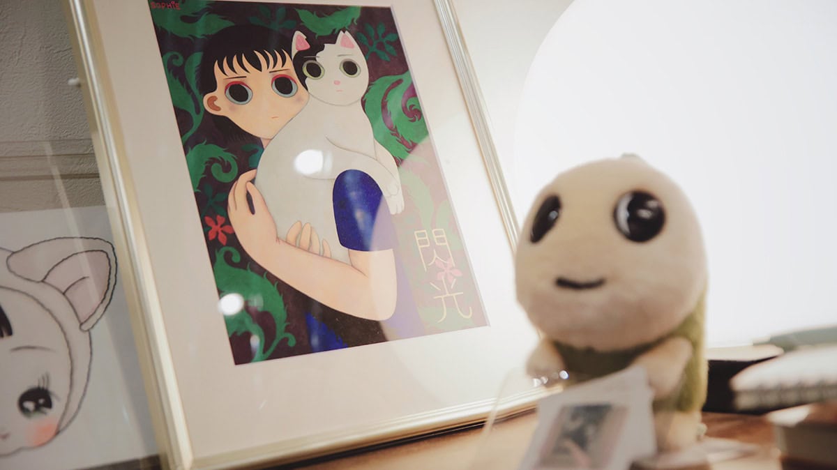 東京・西荻窪の喫茶店「喫茶閃光」のオリジナルイラスト