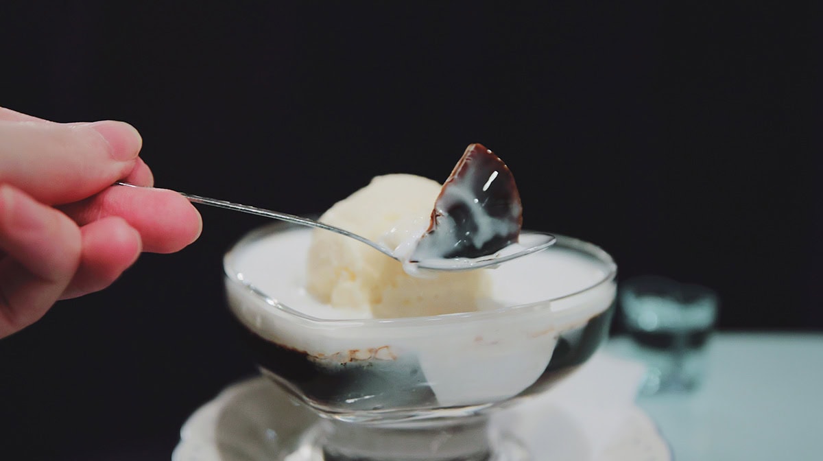 東京・西荻窪の喫茶店「喫茶閃光」のコーヒーゼリー