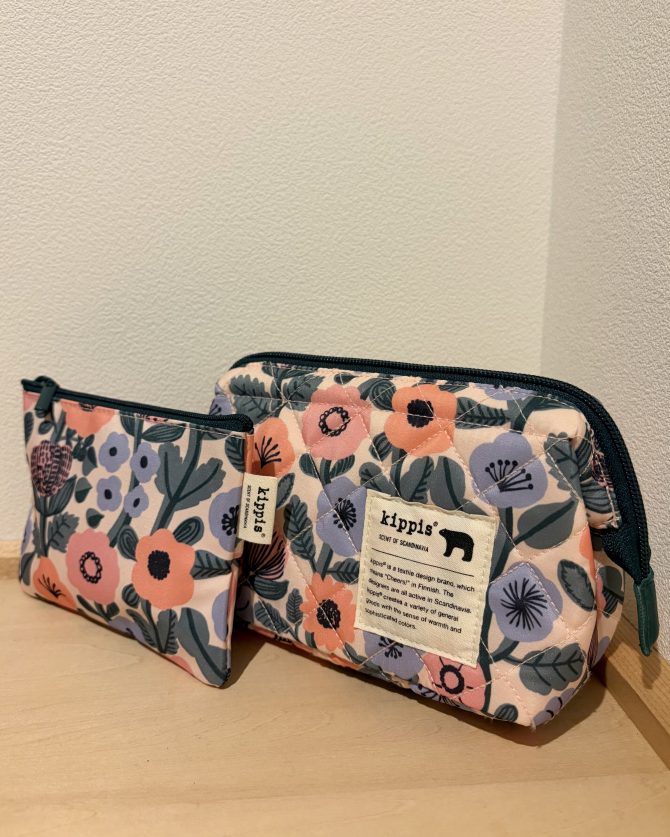 【『リンネル』5月号増刊（3/19発売）の付録愛用レポ】 キッピスの花柄ポーチセットで、雪国在住の私も一足先に春気分に♪ オンオフ問わず活躍中です！