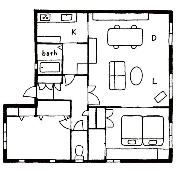 インテリアスタイリストの岩佐知布由さんの間取り図
