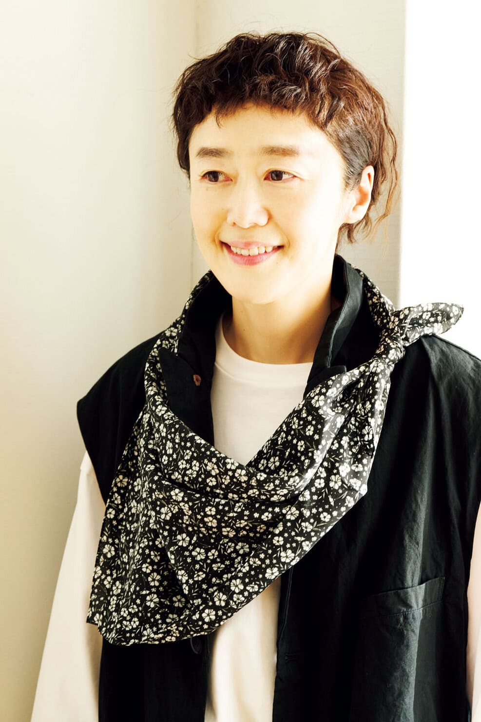 滝口和代さんのスカーフを取り入れた私服スナップ