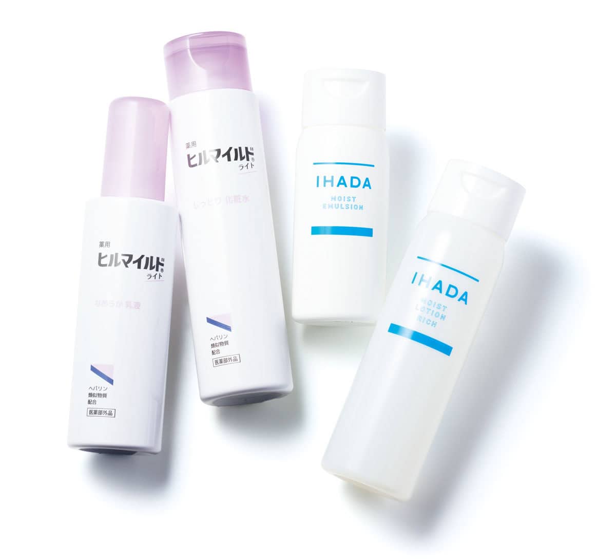 イハダ 薬用うるおいローション&エマルジョン、ヒルマイルドライト しっとり化粧水&なめらか乳液
