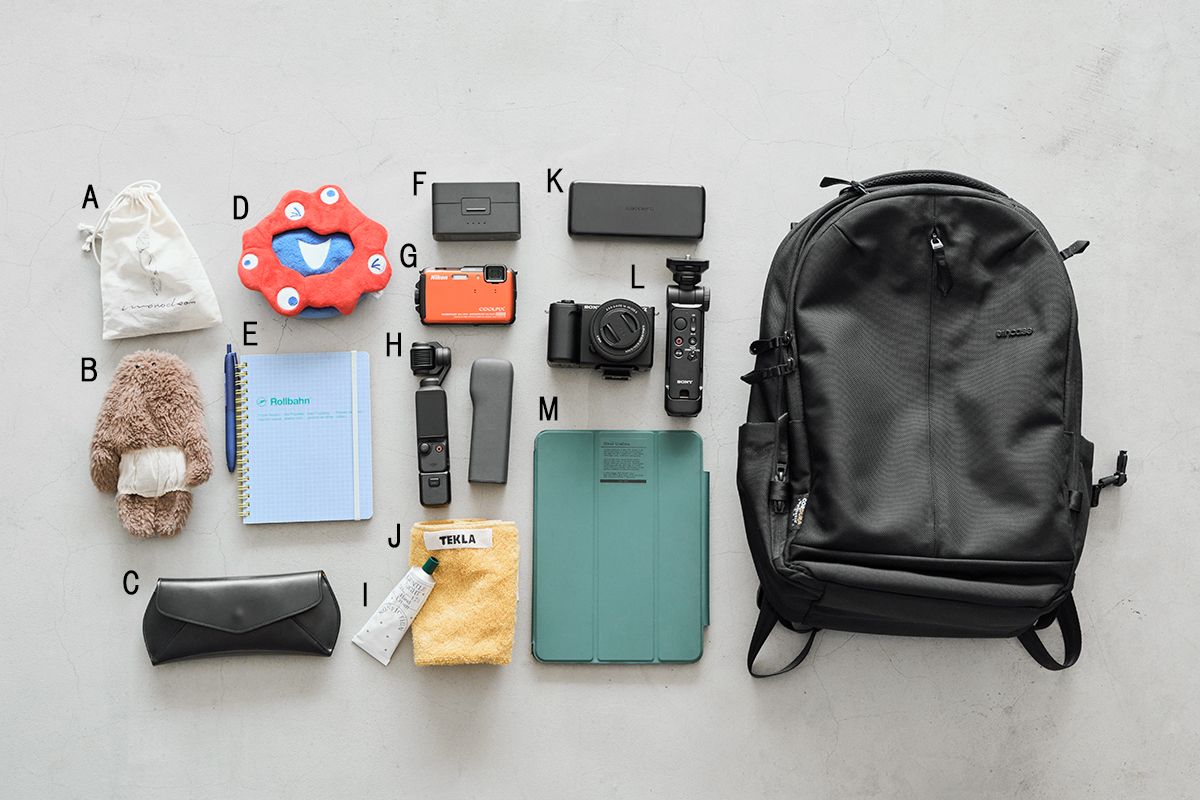 kinoko.さんの通勤リュックの中身はこちら!ガジェットや小物もたくさん