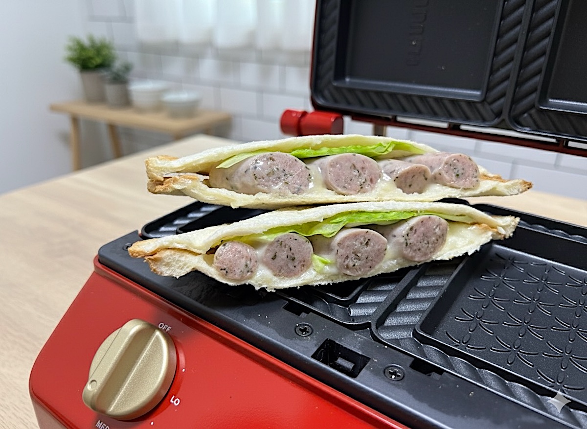BRUNO グリルサンドメーカー ダブルで作ったホットサンド