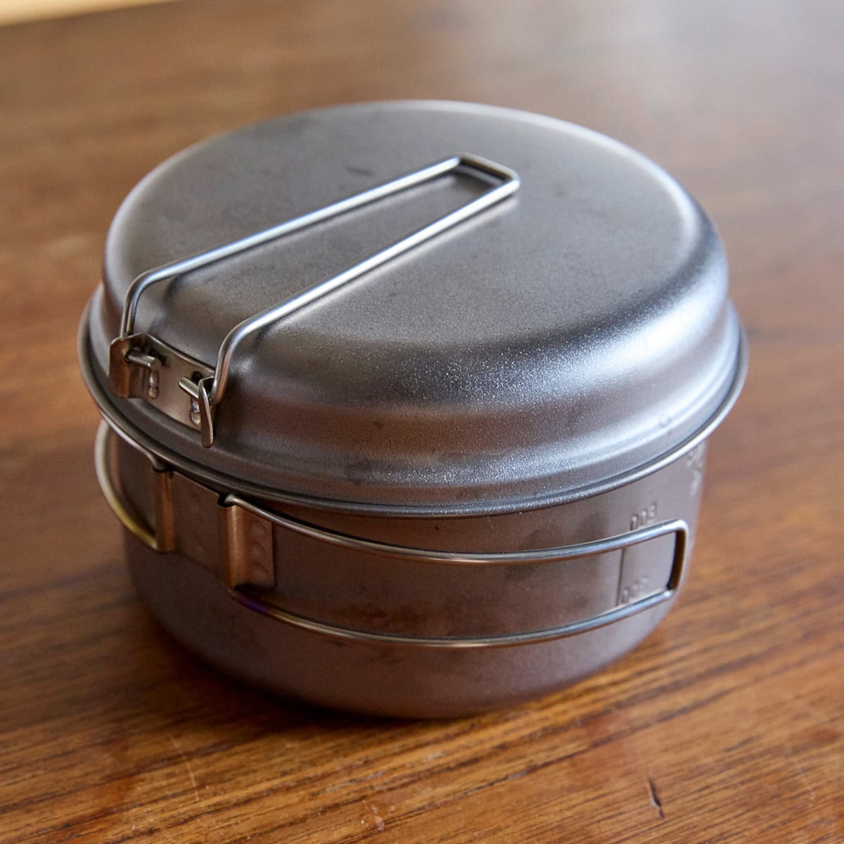 スノーピークのチタン製クッカーセット