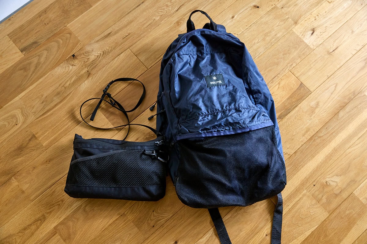 スノーピークのパッカブルリュックとサコッシュ