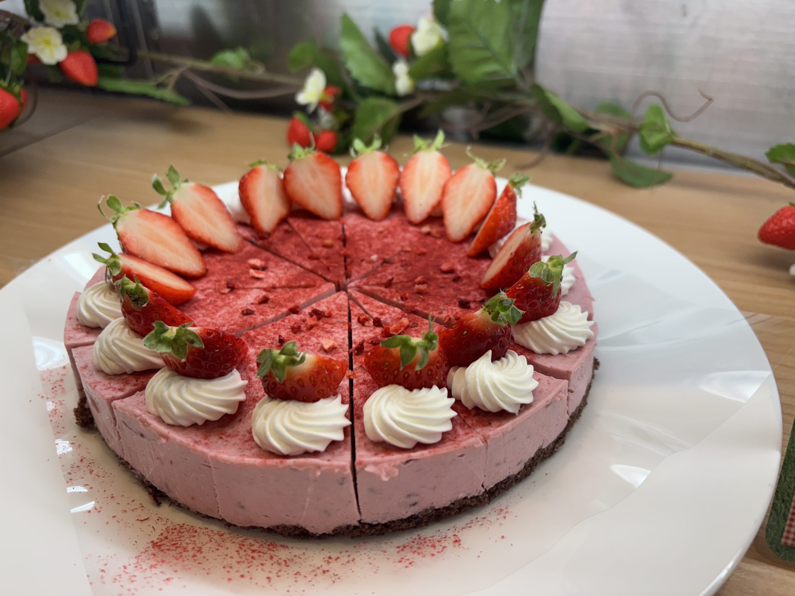 神戸ポートピアホテルのいちごスイーツブッフェ「ストロベリー・ピクニック」のいちごチーズケーキ