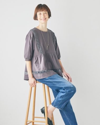 しまむらシーズンリーズンのコスパ最強プルオーバー¥1,419で大人カジュアルに仕上げて