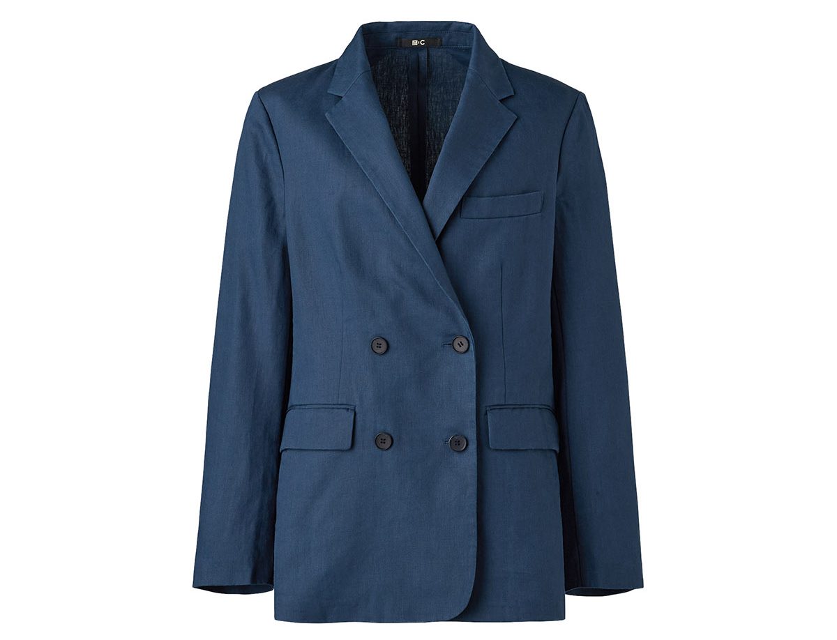 UNIQLO : C プレミアムリネンコレクションプレミアムリネンジャケットリラックスフィット¥9,990ネイビー