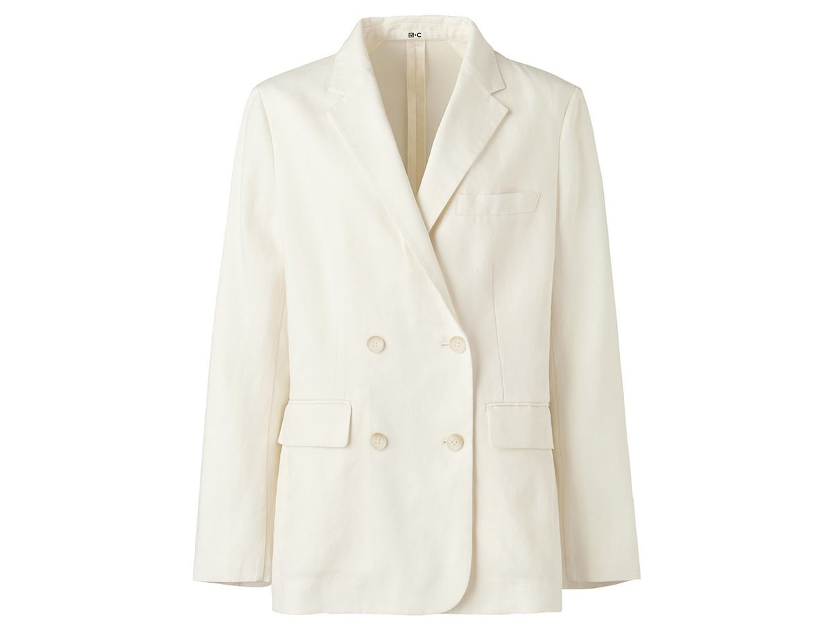 UNIQLO : Cのおすすめリネンアイテム:プレミアムリネンジャケットリラックスフィット¥9,990