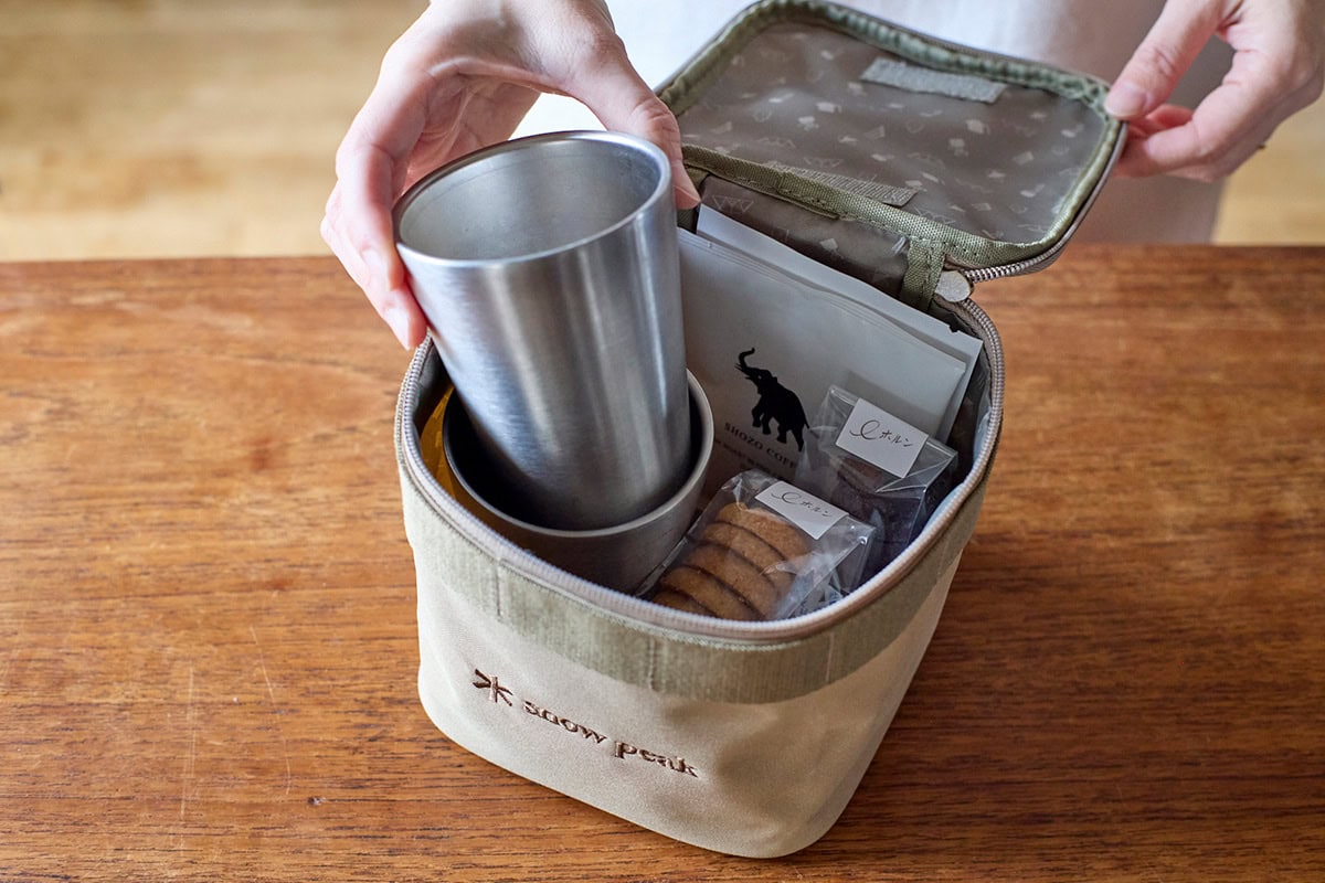 リンネル6月号付録スノーピークのポーチを使ってみた