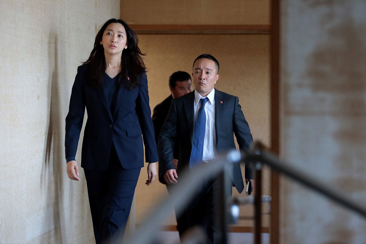 WOWOW 日本×フィンランド共同制作ドラマ「連続ドラマW BLOOD & SWEAT」場面写真。杏さんと濱田岳さん