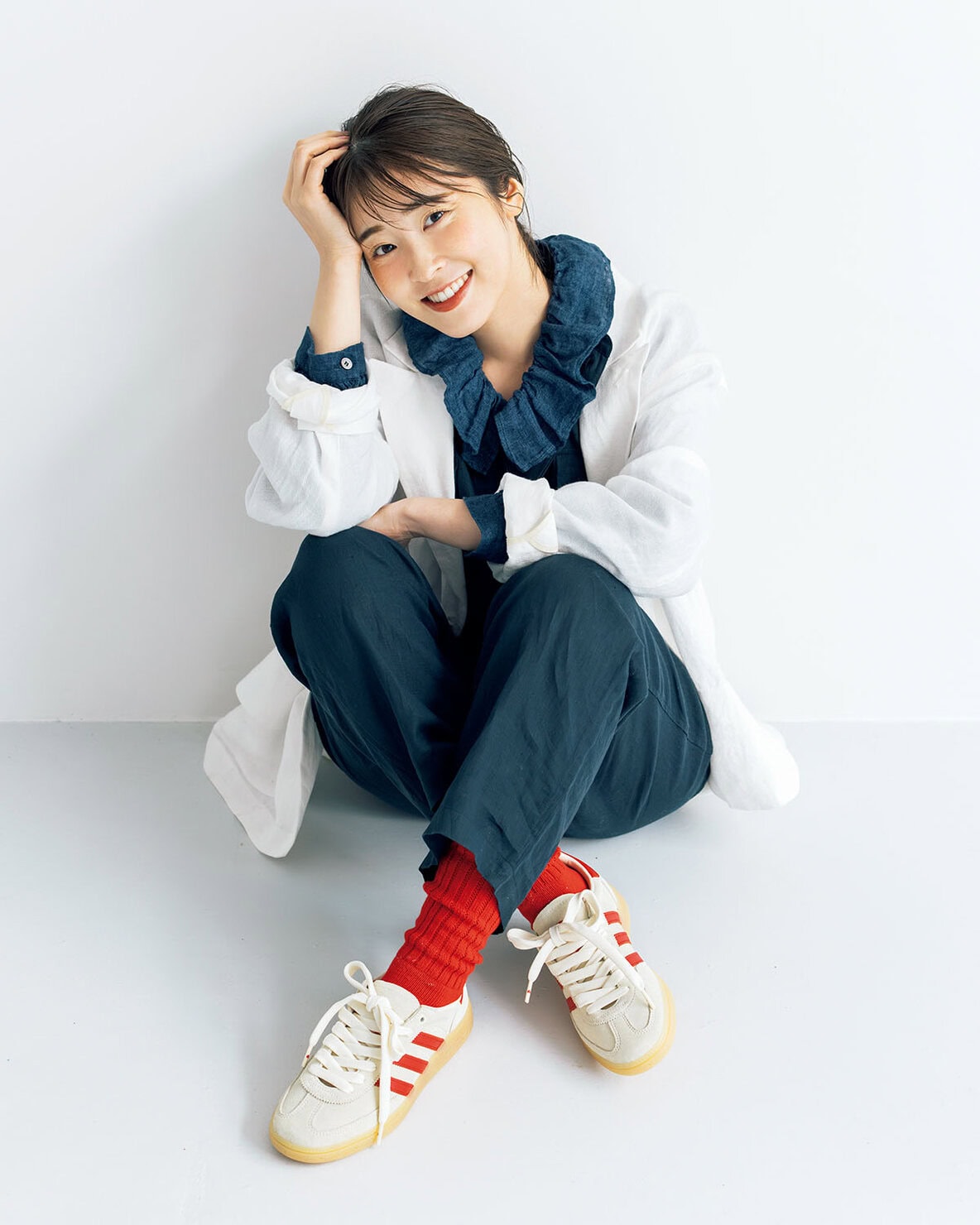 レトロかわいい♡アディダスのスニーカーでゆべしさんが着こなし