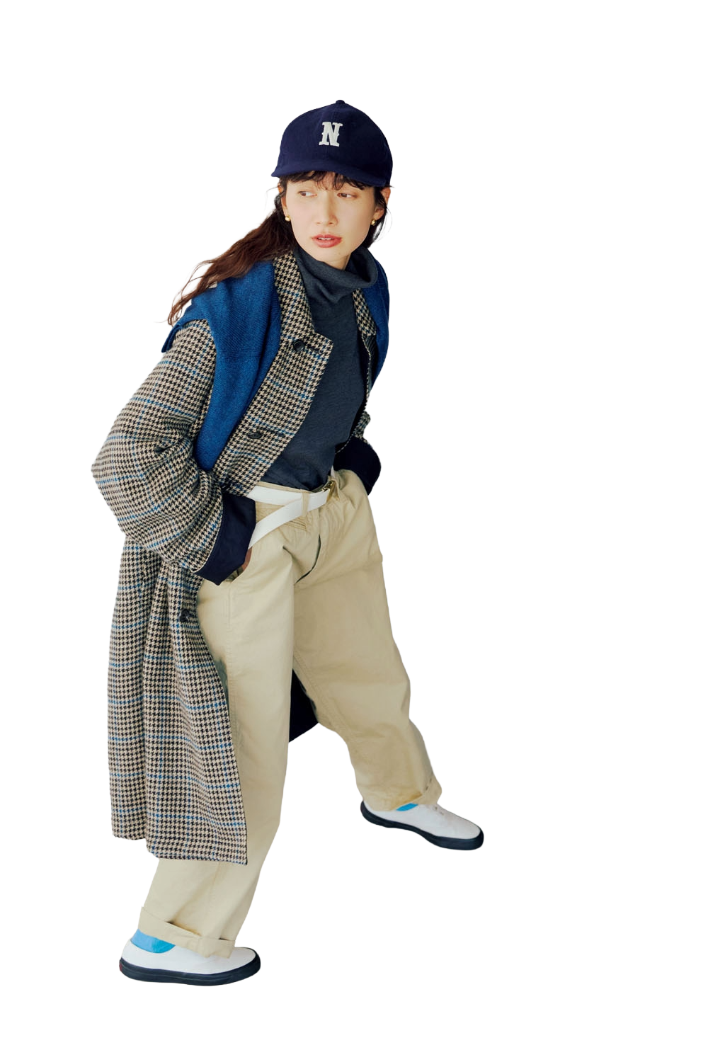 すっきり見せるコツは上半身をダークトーンで まとめて視線を上へ